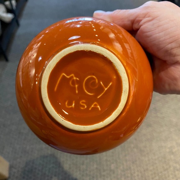 McCoy bowl 5” orange brown glaze - Picture 3 of 4
